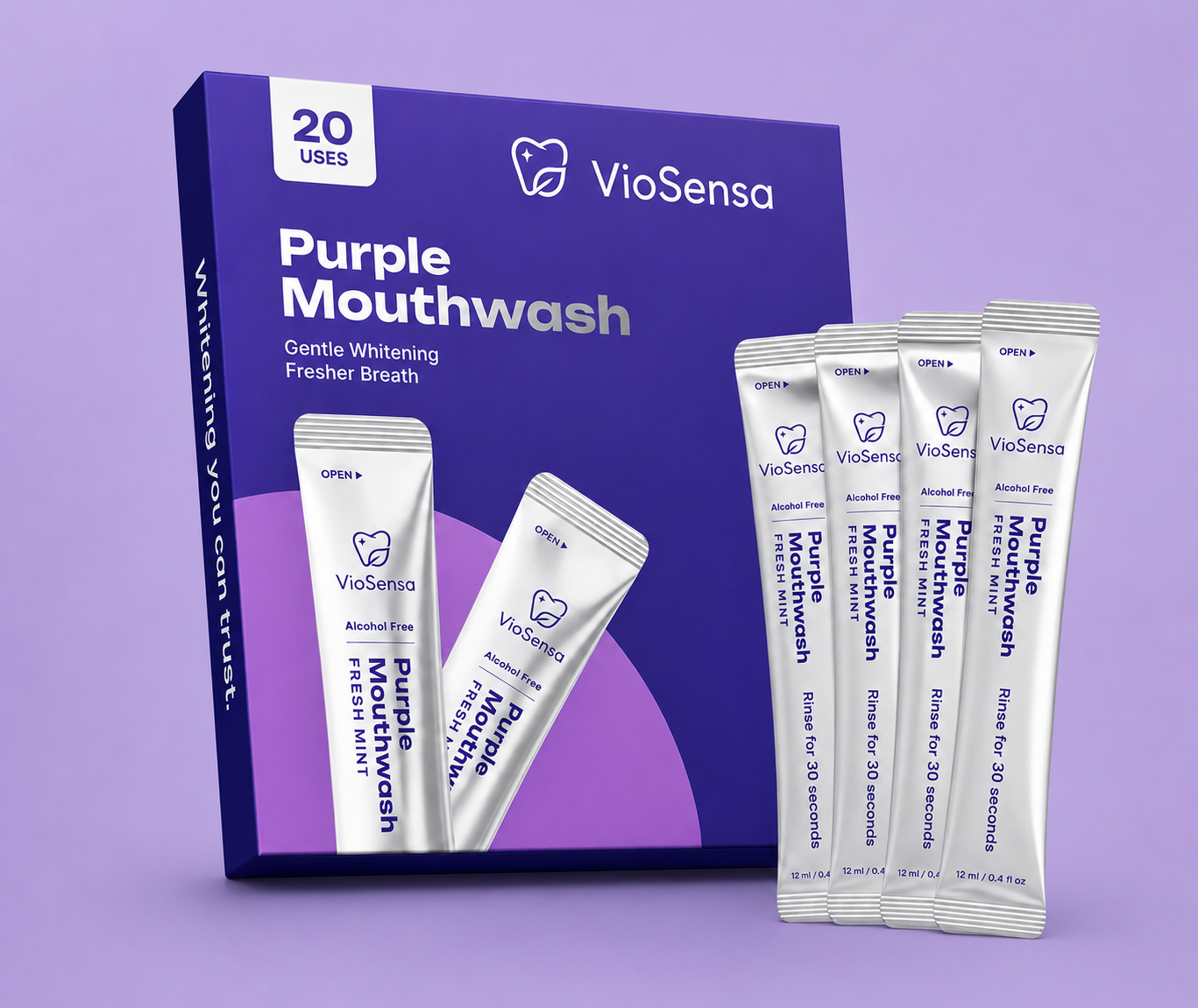 Sobres Blanqueadores de Enjuague Bucal